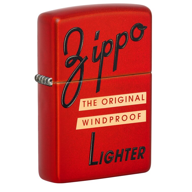 Red Box Top Design Windproof Pocket Lighter